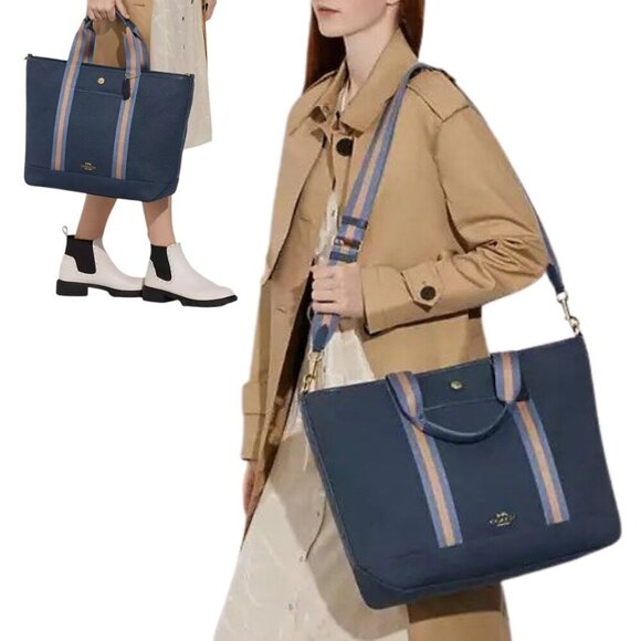 Coach Canvas Ellis Weekender with Strap - Midnight Multi - Picture 1 of 7
